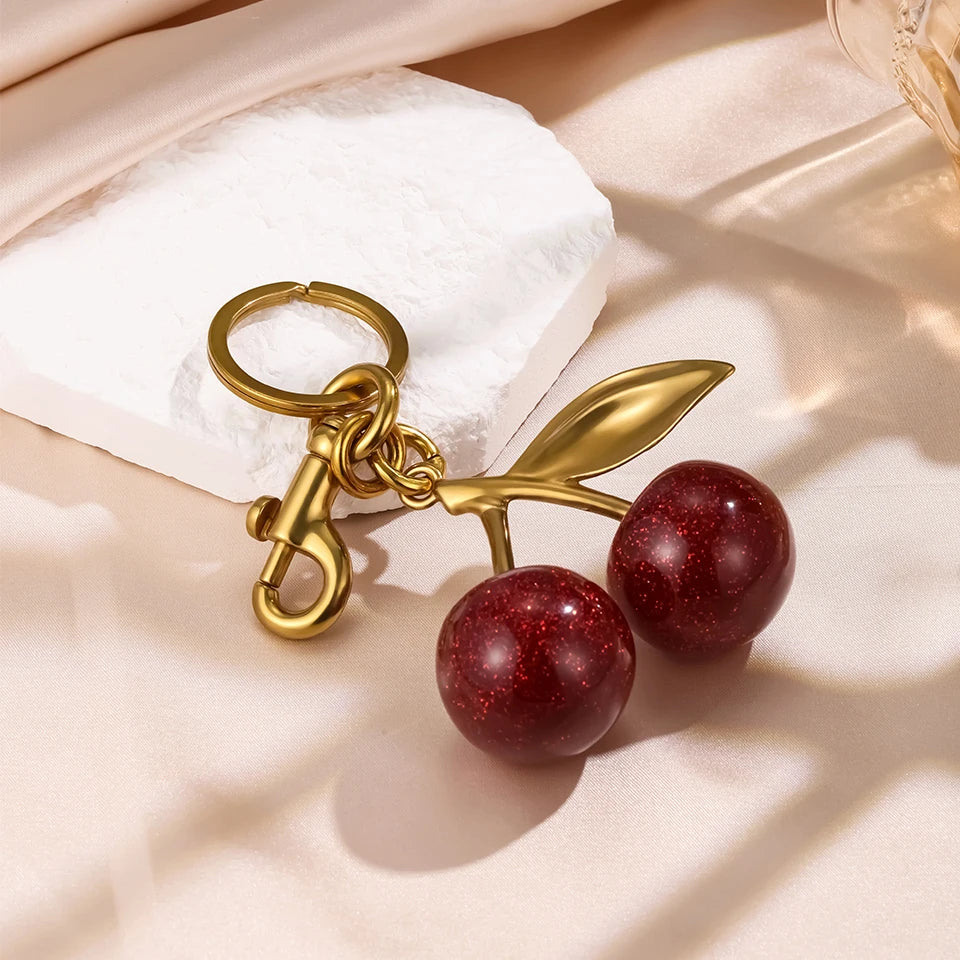 Red Cherry Bag Charm
