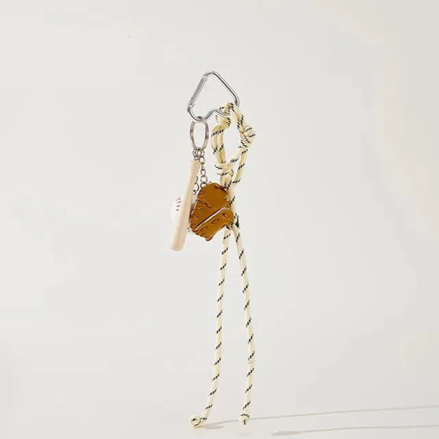 Baseball Cord Bag Charm
