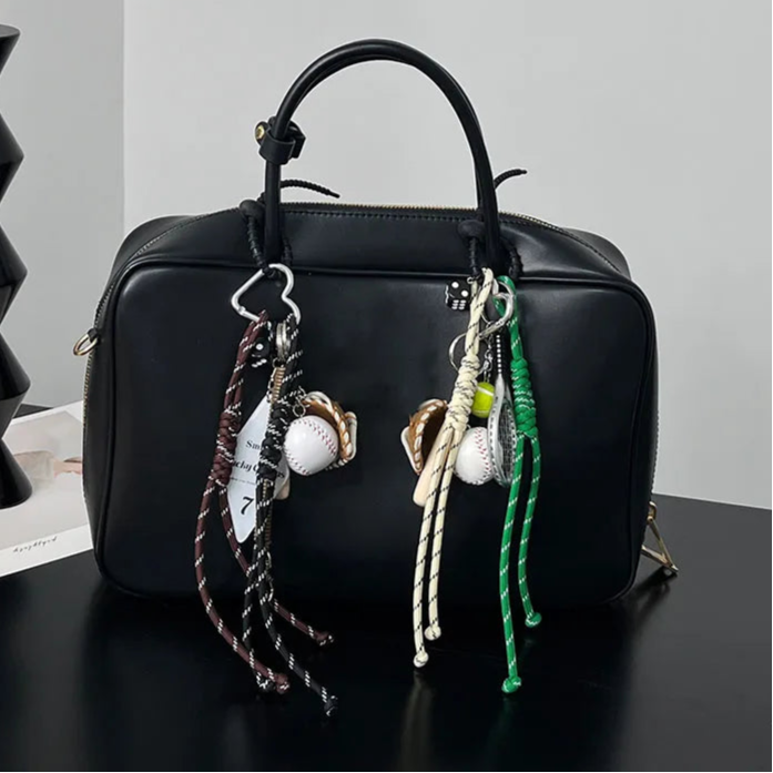 Baseball Cord Bag Charm