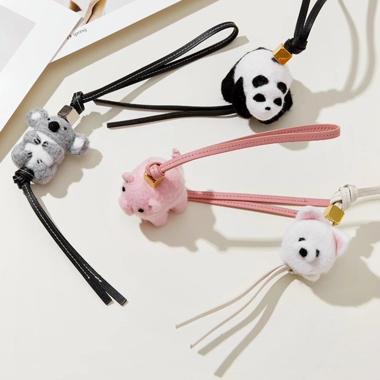 Wildlife Felt Bag Charm